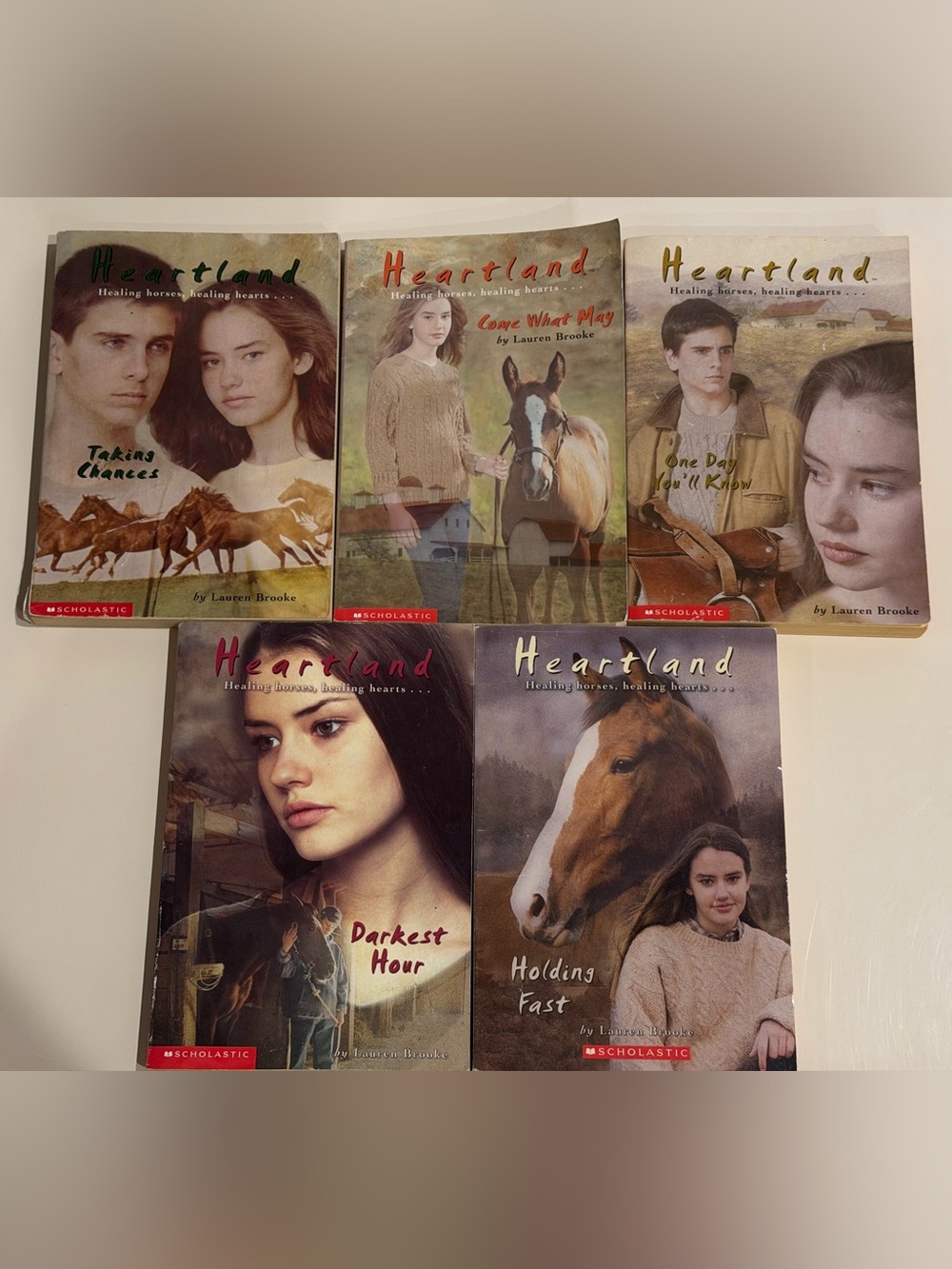 Lot of 5 - Heartland series books by Lauren Brooke #4, 5, 6, 13, 16